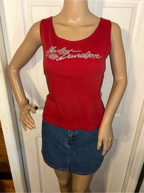 Vintage Harley-Davidson Red Women's Tank Top
